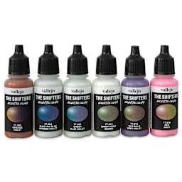 Vallejo The Shifters Eccentric Acrylic Airbrush Colors - 17 ml, Set of 6, Space Dust (Set contents)