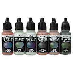 Vallejo The Shifters Eccentric Acrylic Airbrush Colors - 17 ml, Set of 6, Galaxy Dust (Set contents)