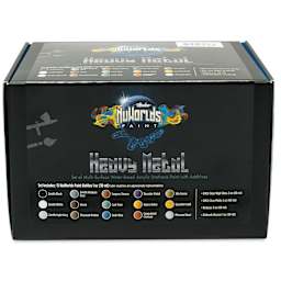 Iwata Medea NuWorlds Airbrush Paints - Heavy Metal, Set of 19