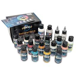 Iwata Medea NuWorlds Airbrush Paints - Weathered Worlds, Set of 19, out of packaging