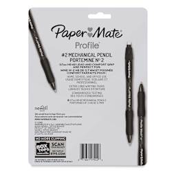 Paper Mate Profile Mech Mechanical Pencils - Pkg of 8 (back of package)