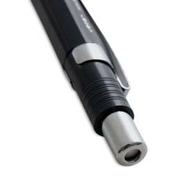Blick Essentials Mechanical Pencil - Black, 0.5 mm (close-up of button and eraser cap)