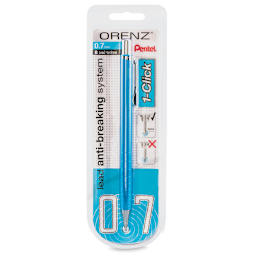 Pentel Orenz 1-Click Mechanical Pencil - Sky Blue, 0.7mm (front of package)