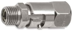 Paasche 1/4" Detachable Coupling - Closeup of connected Coupling
