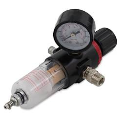 Badger Regulator, Gauge, and Filter - Shown together at angle
