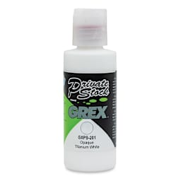 Grex Private Stock Airbrush Color - Opaque Titanium White, 2 oz