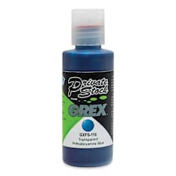 Grex Private Stock Airbrush Color - Transparent Phthalocyanine Blue, 2 oz