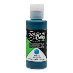 Grex Private Stock Airbrush Color - Transparent Phthalocyanine Turquoise, 2 oz