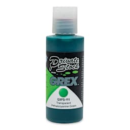 Grex Private Stock Airbrush Color - Transparent Phthalocyanine Green, 2 oz