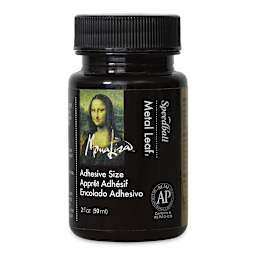 Mona Lisa Gold Metal Leaf Adhesive Size - Front of 2 oz Bottle