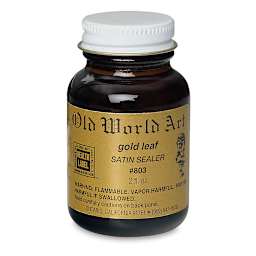 Old World Art Gold Leafing Satin Sealer - front of 2 oz bottle 