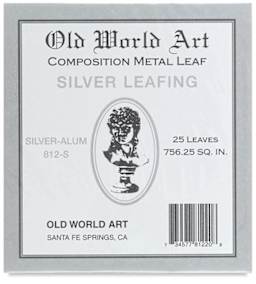 Old World Art Composition Metal Leaf and Kits - Front view of Package of Silver Leafing sheets