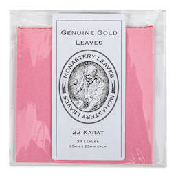 Monastery Gold Leaf - Yellow Gold, 23.75K, 25 Sheets - front of packaging
