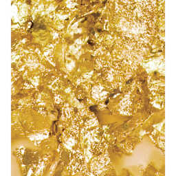 Mona Lisa Metal Leaf Flakes - Gold Metal Flake, 3g close up to show texture