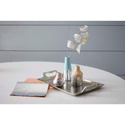 Mona Lisa Simple Leaf - 5.5" x 5.5", 18 Sheets, Silver applies to vases