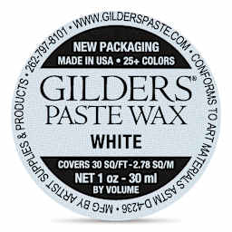 Gilders Paste Wax - 30 ml, White - out of packaging