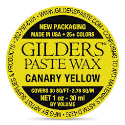 Gilders Paste Wax - 30 ml, Canary Yellow - out of packaging