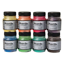 Jacquard Pearl-Ex Pigments Sets - Chromatic Set of 8 shown stacked