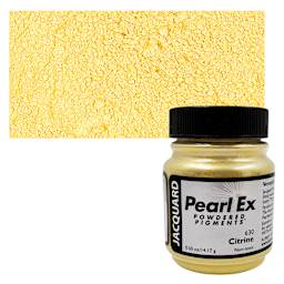 Jacquard Pearl-Ex Pigment - 0.50 oz, Citrine jar and swatch