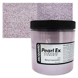 Jacquard Pearl-Ex Pigment - 4 oz, Grey Lavender, Jar and swatch