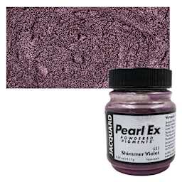 Jacquard Pearl-Ex Pigment - 0.5 oz, Shimmer Violet jar and swatch