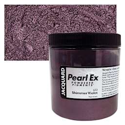 Jacquard Pearl-Ex Pigment - 4 oz, Shimmer Violet, Jar and swatch