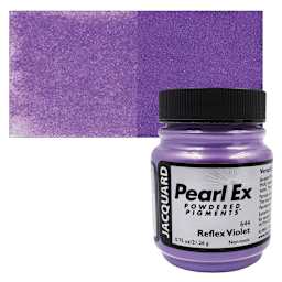 Jacquard Pearl-Ex Pigment - 0.75 oz, Reflex Violet jar and swatch