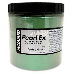 Jacquard Pearl-Ex Pigment - Front of 4 oz Spring Green Jar shown