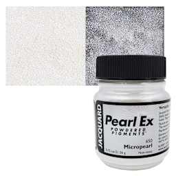 Jacquard Pearl-Ex Pigment - 0.75 oz, Micropearl jar and swatch