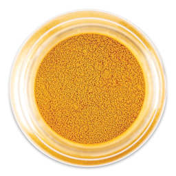 Jacquard Pearl-Ex Pigment - 0.75 oz, Brilliant Gold, Jar (Lid off, Top view)