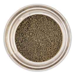 Jacquard Pearl-Ex Pigment - 0.75 oz, Antique Gold, Jar (Lid off, Top view)