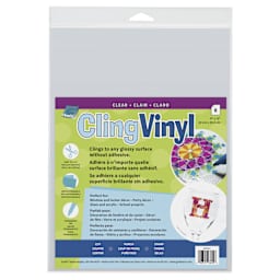 Grafix Vinyl Cling Film - Clear, Pkg of 6