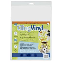 Grafix Vinyl Cling Film - White, Pkg of 50