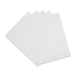 Chartpak Vinyl Letters - 4" Capital Letters, White