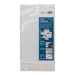 Chartpak Vinyl Letters - 1/4" Capital Letters, White - front of packaging