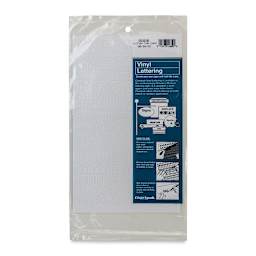 Chartpak Vinyl Letters - 1/2" Capital Letters, White - front of packaging