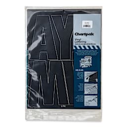 Chartpak Vinyl Letters – 6" Capital Letters, Black - front of packaging