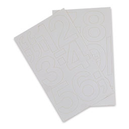 Chartpak Vinyl Numbers - 3" Numbers, White