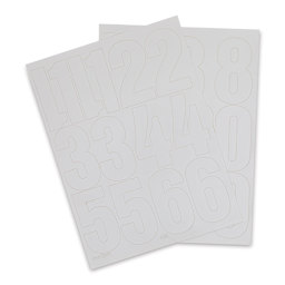 Chartpak Vinyl Numbers - 4" Numbers, White