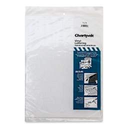 Chartpak Vinyl Numbers - 4" Numbers, White - front of packaging