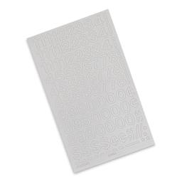 Chartpak Vinyl Numbers - 3/4" Numbers, White