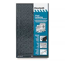 Chartpak Vinyl Numbers - 1" Numbers, Black