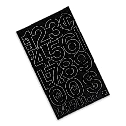 Chartpak Vinyl Numbers - 2" Numbers, Black