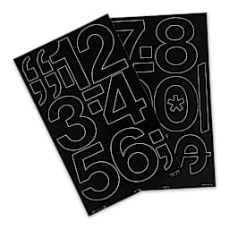Chartpak Vinyl Numbers - 3" Numbers, Black