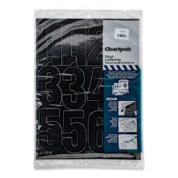 Chartpak Vinyl Numbers - 4" Numbers, Black - front of packaging
