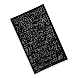 Chartpak Vinyl Numbers - 1/2" Numbers, Black