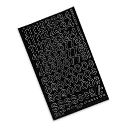 Chartpak Vinyl Numbers - 3/4" Numbers, Black