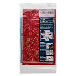 Chartpak Vinyl Numbers - 2" Numbers, Red - front of packaging
