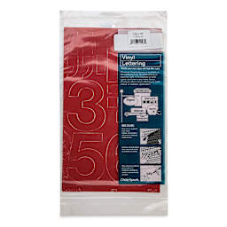Chartpak Vinyl Numbers - 3" Numbers, Red - front of packaging