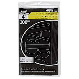 Westcott BetterLetter Self-Adhesive Vinyl Letters – 4” Repositionable Letters, Nueva, Black